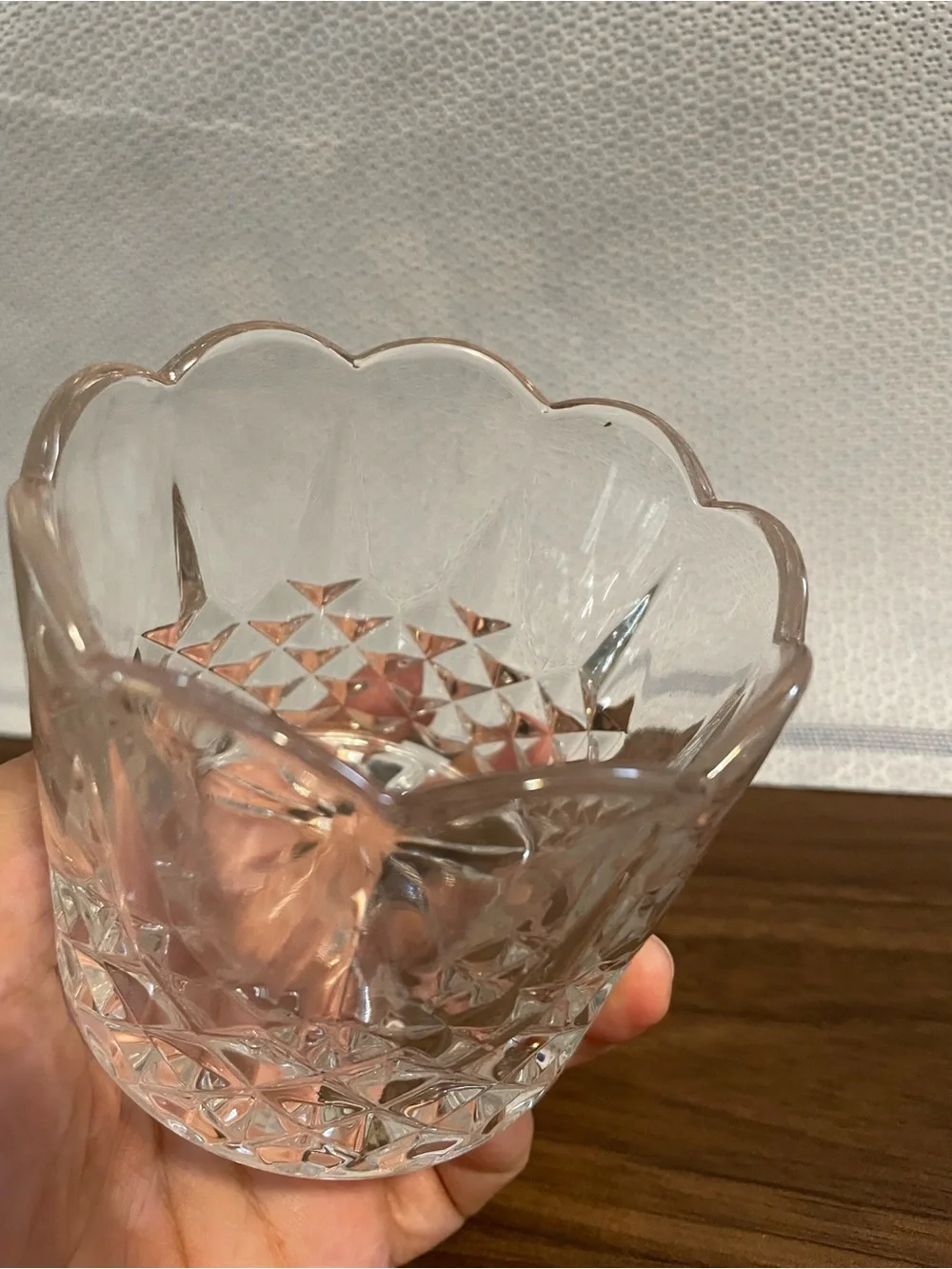 Clear Scalloped Glass Votive Holder - Home Accents